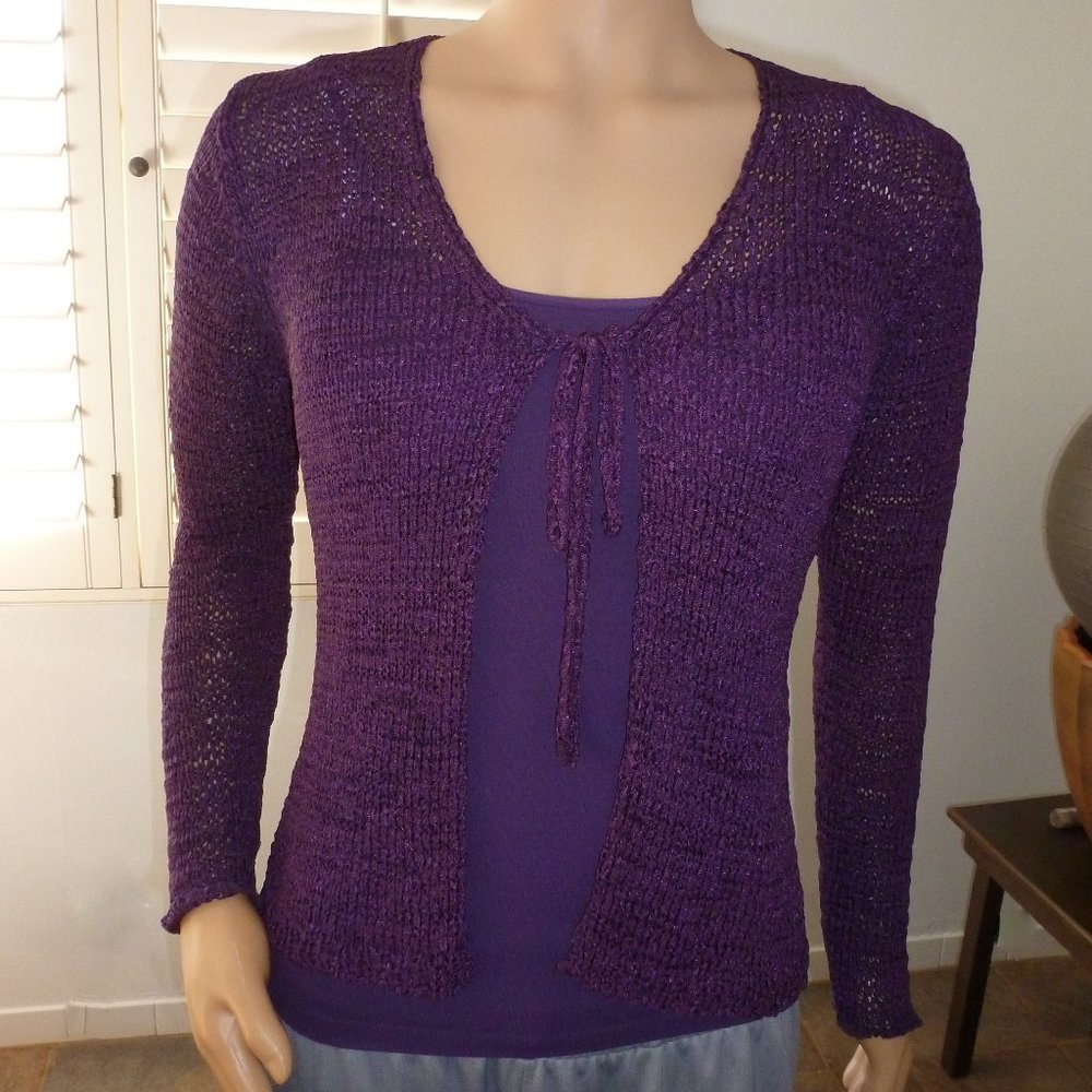 Vintage Karen Kane Purple Knitted Sweater